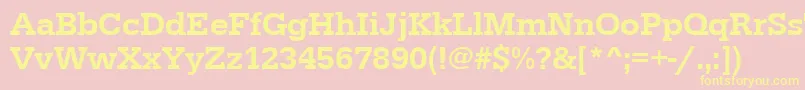 Urwegyptiennetmed Font – Yellow Fonts on Pink Background