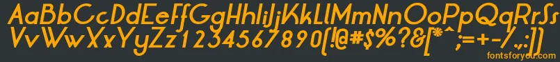 LtOksanaBoldItalic Font – Orange Fonts on Black Background