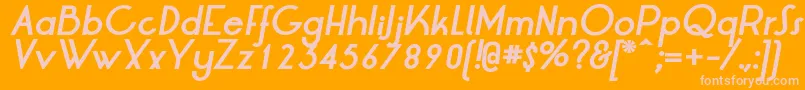 LtOksanaBoldItalic Font – Pink Fonts on Orange Background