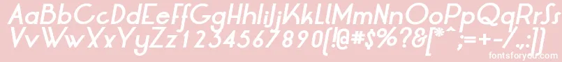 Шрифт LtOksanaBoldItalic – белые шрифты на розовом фоне