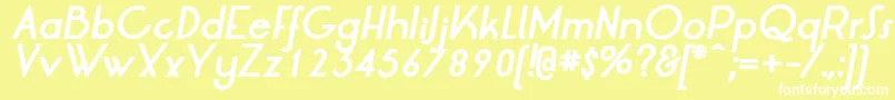 LtOksanaBoldItalic Font – White Fonts on Yellow Background