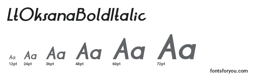 Größen der Schriftart LtOksanaBoldItalic
