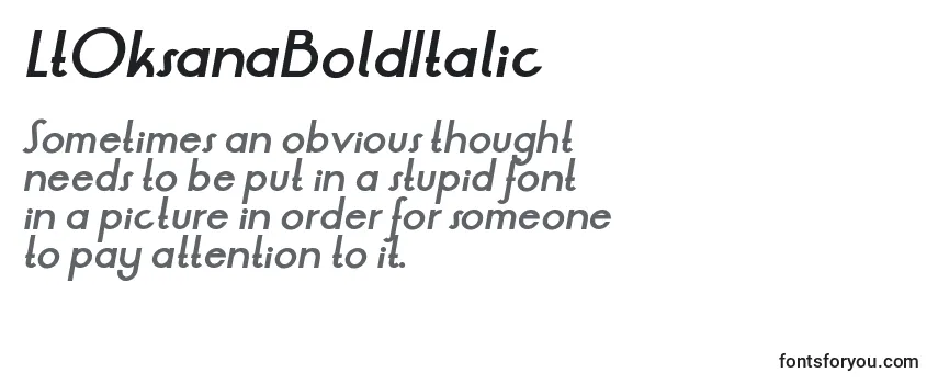 LtOksanaBoldItalic Font
