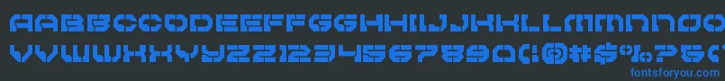 Pulsarclasssemicond Font – Blue Fonts on Black Background
