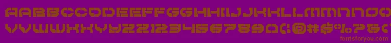 Czcionka Pulsarclasssemicond – brązowe czcionki na fioletowym tle