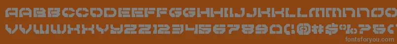 Pulsarclasssemicond Font – Gray Fonts on Brown Background