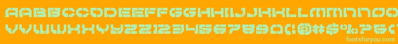 Pulsarclasssemicond Font – Green Fonts on Orange Background