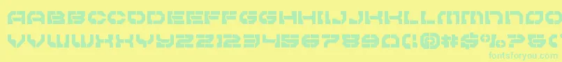 Pulsarclasssemicond Font – Green Fonts on Yellow Background