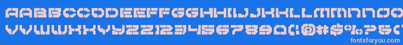 Pulsarclasssemicond Font – Pink Fonts on Blue Background