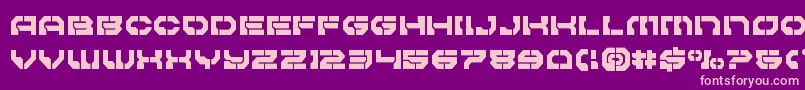 Pulsarclasssemicond Font – Pink Fonts on Purple Background