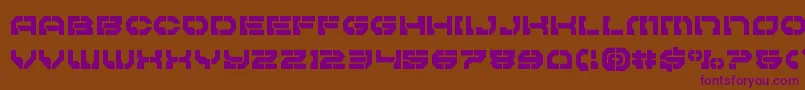 Pulsarclasssemicond Font – Purple Fonts on Brown Background