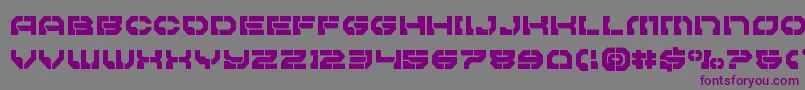 Pulsarclasssemicond Font – Purple Fonts on Gray Background