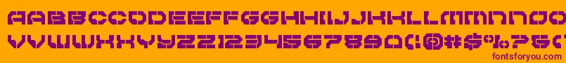 Pulsarclasssemicond Font – Purple Fonts on Orange Background