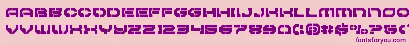 Fonte Pulsarclasssemicond – fontes roxas em um fundo rosa