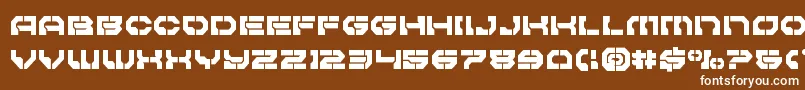 Шрифт Pulsarclasssemicond – белые шрифты на коричневом фоне