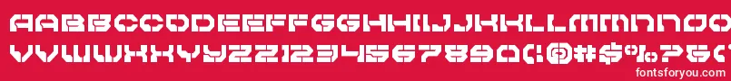 Pulsarclasssemicond Font – White Fonts on Red Background