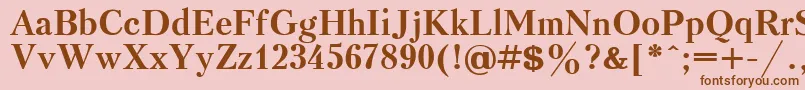 KudrashovBold Font – Brown Fonts on Pink Background