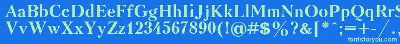 KudrashovBold Font – Green Fonts on Blue Background