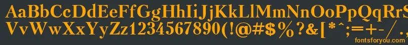 フォントKudrashovBold – 黒い背景にオレンジの文字