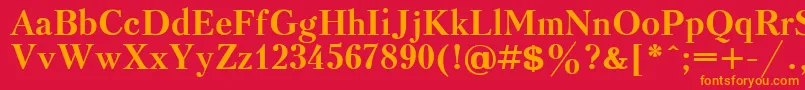 KudrashovBold Font – Orange Fonts on Red Background