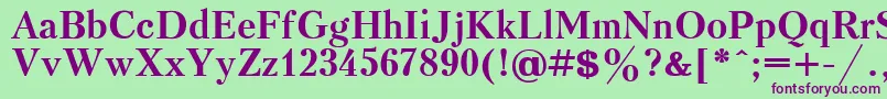 Шрифт KudrashovBold – фиолетовые шрифты на зелёном фоне