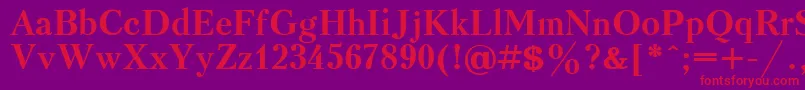 KudrashovBold-Schriftart – Rote Schriften auf violettem Hintergrund