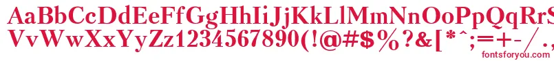 フォントKudrashovBold – 白い背景に赤い文字