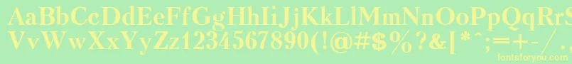 KudrashovBold Font – Yellow Fonts on Green Background