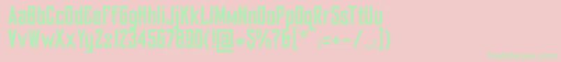 Yorkbailehill Font – Green Fonts on Pink Background