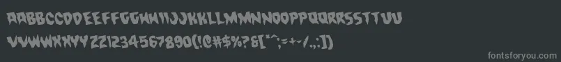 Countsuckularotate Font – Gray Fonts on Black Background