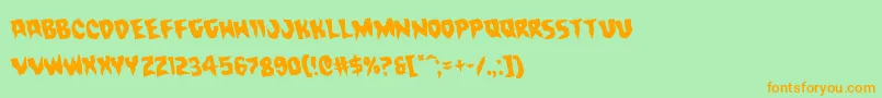 Countsuckularotate Font – Orange Fonts on Green Background