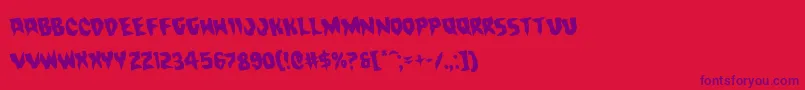 Countsuckularotate Font – Purple Fonts on Red Background