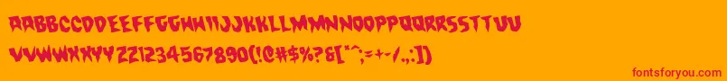 Countsuckularotate Font – Red Fonts on Orange Background