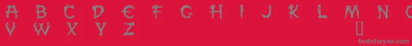 Paled-Schriftart – Graue Schriften auf rotem Hintergrund
