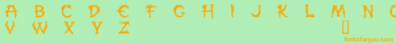 Paled Font – Orange Fonts on Green Background