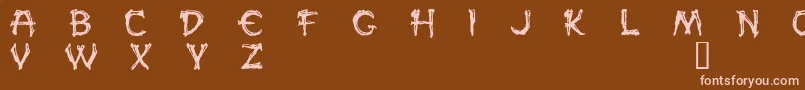 Paled Font – Pink Fonts on Brown Background