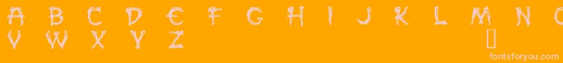 Paled Font – Pink Fonts on Orange Background