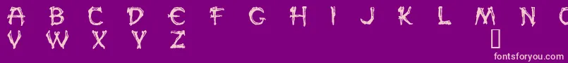 Paled Font – Pink Fonts on Purple Background