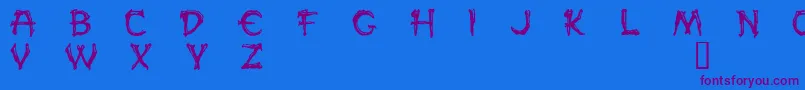 Paled Font – Purple Fonts on Blue Background