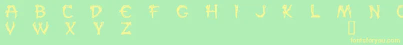 Paled Font – Yellow Fonts on Green Background