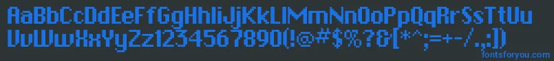 ChicagobitmapRegular Font – Blue Fonts on Black Background
