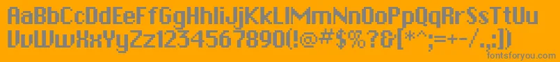 ChicagobitmapRegular Font – Gray Fonts on Orange Background