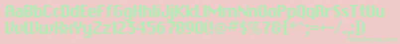 ChicagobitmapRegular Font – Green Fonts on Pink Background