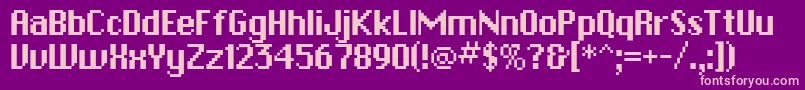 ChicagobitmapRegular Font – Pink Fonts on Purple Background
