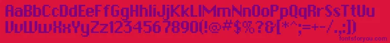 ChicagobitmapRegular Font – Purple Fonts on Red Background
