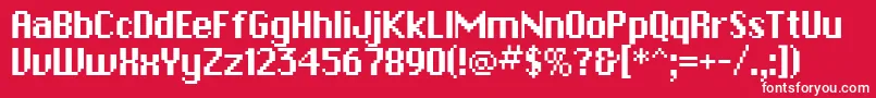 ChicagobitmapRegular Font – White Fonts on Red Background