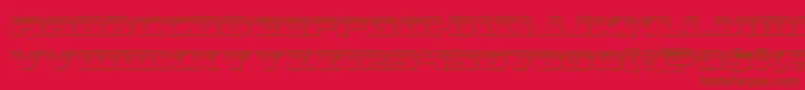 Dekarangerchrome Font – Brown Fonts on Red Background