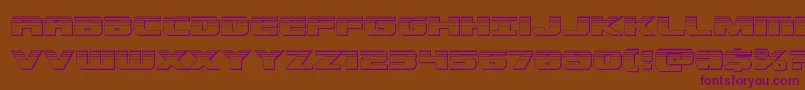 Dekarangerchrome Font – Purple Fonts on Brown Background