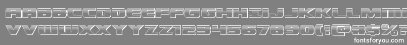 Dekarangerchrome Font – White Fonts on Gray Background
