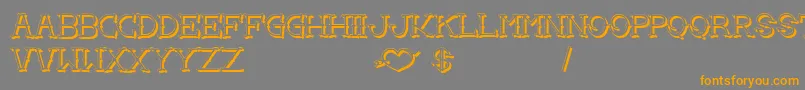 Шрифт LoveYouMomShadow – оранжевые шрифты на сером фоне